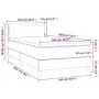 Box spring bed with cream fabric mattress 100x200 cm by vidaXL, Beds and slatted bases - Ref: Foro24-3130094, Price: 298,69 €...