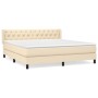 Boxspringbett mit cremefarbener Stoffmatratze 160x200 cm von vidaXL, Betten und Lattenroste - Ref: Foro24-3129966, Preis: 552...