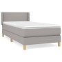 Cama box spring con colchón tela gris claro 90x200 cm de vidaXL, Camas y somieres - Ref: Foro24-3130081, Precio: 306,71 €, De...