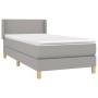 Cama box spring con colchón tela gris claro 90x200 cm de vidaXL, Camas y somieres - Ref: Foro24-3130081, Precio: 306,71 €, De...
