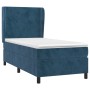 Box spring bed with dark blue velvet mattress 90x200 cm by vidaXL, Beds and slatted bases - Ref: Foro24-3129073, Price: 369,5...