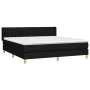 Box spring bed with black fabric mattress 180x200 cm by vidaXL, Beds and slatted bases - Ref: Foro24-3130531, Price: 551,72 €...