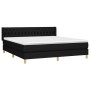 Boxspringbett mit schwarzer Stoffmatratze 180x200 cm von vidaXL, Betten und Lattenroste - Ref: Foro24-3130531, Preis: 562,00 ...