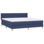 Boxspringbett mit blauer Stoffmatratze 160x200 cm von vidaXL, Betten und Lattenroste - Ref: Foro24-3130527, Preis: 512,76 €, ...
