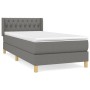 Box spring bed with dark gray fabric mattress 90x200 cm by vidaXL, Beds and slatted bases - Ref: Foro24-3130482, Price: 316,0...