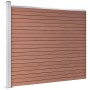 Panel de valla WPC marrón 175x146 cm