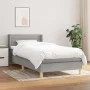 Box spring bed with light gray fabric mattress 80x200 cm by vidaXL, Beds and slatted bases - Ref: Foro24-3130305, Price: 284,...