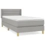 Box spring bed with light gray fabric mattress 80x200 cm by vidaXL, Beds and slatted bases - Ref: Foro24-3130305, Price: 284,...