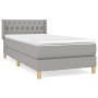 Boxspringbett mit hellgrauer Stoffmatratze 90x200 cm von vidaXL, Betten und Lattenroste - Ref: Foro24-3130481, Preis: 315,35 ...