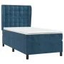 Box spring bed with dark blue velvet mattress 90x190 cm by vidaXL, Beds and slatted bases - Ref: Foro24-3129427, Price: 343,5...