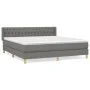 Box spring bed with dark gray fabric mattress 180x200 cm by vidaXL, Beds and slatted bases - Ref: Foro24-3130530, Price: 584,...