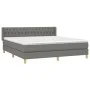 Box spring bed with dark gray fabric mattress 180x200 cm by vidaXL, Beds and slatted bases - Ref: Foro24-3130530, Price: 584,...