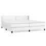 Box spring bed with white synthetic leather mattress 200x200 cm by vidaXL, Beds and slatted bases - Ref: Foro24-3130740, Pric...