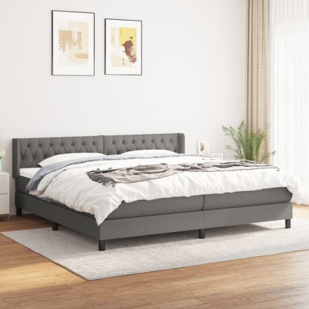Box spring bed with dark gray fabric mattress 200x200 cm by vidaXL, Beds and slatted bases - Ref: Foro24-3129978, Price: 583,...