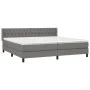 Box spring bed with dark gray fabric mattress 200x200 cm by vidaXL, Beds and slatted bases - Ref: Foro24-3129978, Price: 592,...