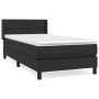 Box spring bed with black synthetic leather mattress 100x200 cm by vidaXL, Beds and slatted bases - Ref: Foro24-3130763, Pric...