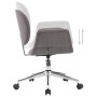 Drehbarer Bürostuhl aus grauem Stoff von vidaXL, Bürostühle - Ref: Foro24-3054828, Preis: 145,68 €, Rabatt: %