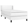 Box spring bed with white synthetic leather mattress 100x200 cm by vidaXL, Beds and slatted bases - Ref: Foro24-3130644, Pric...