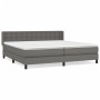 Box spring bed with gray synthetic leather mattress 200x200 cm by vidaXL, Beds and slatted bases - Ref: Foro24-3130803, Price...