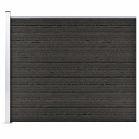 Panel de valla WPC gris 175x146 cm