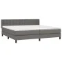 Box spring bed with gray synthetic leather mattress 200x200 cm by vidaXL, Beds and slatted bases - Ref: Foro24-3130803, Price...