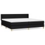 Cama box spring con colchón tela negro 200x200 cm de vidaXL, Camas y somieres - Ref: Foro24-3130139, Precio: 577,76 €, Descue...