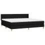 Box spring bed with black fabric mattress 200x200 cm by vidaXL, Beds and slatted bases - Ref: Foro24-3130139, Price: 577,38 €...