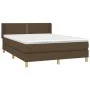 Box spring bed with dark brown fabric mattress 140x190 cm by vidaXL, Beds and slatted bases - Ref: Foro24-3130188, Price: 423...