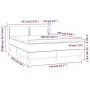 Box spring bed with dark brown fabric mattress 140x190 cm by vidaXL, Beds and slatted bases - Ref: Foro24-3130188, Price: 423...