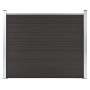 Panel de valla WPC negro 180x146 cm