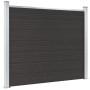 Panel de valla WPC negro 180x146 cm