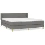 Box spring bed with dark gray fabric mattress 180x200 cm by vidaXL, Beds and slatted bases - Ref: Foro24-3130130, Price: 578,...
