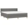 Box spring bed with dark gray fabric mattress 180x200 cm by vidaXL, Beds and slatted bases - Ref: Foro24-3130130, Price: 578,...