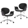Drehbare Esszimmerstühle 2 Einheiten aus schwarzem Kunstleder von vidaXL, Essstühle - Ref: Foro24-3054854, Preis: 236,54 €, R...
