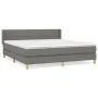 Box spring bed with dark gray fabric mattress 180x200 cm by vidaXL, Beds and slatted bases - Ref: Foro24-3130290, Price: 563,...