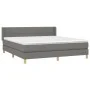Box spring bed with dark gray fabric mattress 180x200 cm by vidaXL, Beds and slatted bases - Ref: Foro24-3130290, Price: 563,...