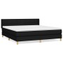 Cama box spring con colchón tela negro 160x200 cm de vidaXL, Camas y somieres - Ref: Foro24-3130283, Precio: 505,65 €, Descue...