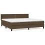 Box spring bed with dark brown fabric mattress 200x200 cm by vidaXL, Beds and slatted bases - Ref: Foro24-3129660, Price: 587...