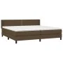 Box spring bed with dark brown fabric mattress 200x200 cm by vidaXL, Beds and slatted bases - Ref: Foro24-3129660, Price: 587...