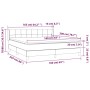 Cama box spring con colchón tela negro 160x200 cm de vidaXL, Camas y somieres - Ref: Foro24-3130283, Precio: 505,65 €, Descue...