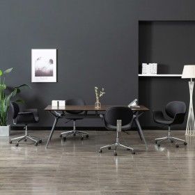 Sillas de comedor giratorias 4 unidades cuero sintético negro de vidaXL, Sillas de comedor - Ref: Foro24-3054855, Precio: 468...