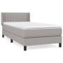 Box spring bed with light gray fabric mattress 100x200 cm by vidaXL, Beds and slatted bases - Ref: Foro24-3129849, Price: 330...