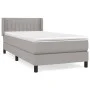 Box spring bed with light gray fabric mattress 100x200 cm by vidaXL, Beds and slatted bases - Ref: Foro24-3129849, Price: 329...