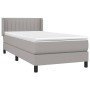 Box spring bed with light gray fabric mattress 100x200 cm by vidaXL, Beds and slatted bases - Ref: Foro24-3129849, Price: 330...