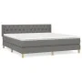 Box spring bed with dark gray fabric mattress 160x200 cm by vidaXL, Beds and slatted bases - Ref: Foro24-3130522, Price: 507,...