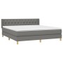 Box spring bed with dark gray fabric mattress 160x200 cm by vidaXL, Beds and slatted bases - Ref: Foro24-3130522, Price: 522,...