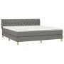 Box spring bed with dark gray fabric mattress 160x200 cm by vidaXL, Beds and slatted bases - Ref: Foro24-3130522, Price: 507,...