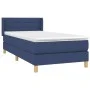 Box spring bed with blue fabric mattress 90x200 cm by vidaXL, Beds and slatted bases - Ref: Foro24-3130327, Price: 298,14 €, ...