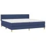 Box spring bed with blue fabric mattress 200x200 cm by vidaXL, Beds and slatted bases - Ref: Foro24-3130303, Price: 584,35 €,...