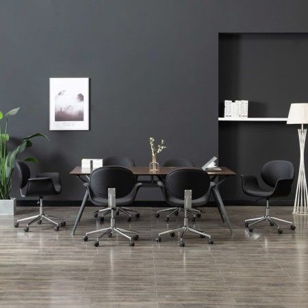 Drehbare Esszimmerstühle 6-teilig aus schwarzem Kunstleder von vidaXL, Essstühle - Ref: Foro24-3054856, Preis: 733,20 €, Raba...